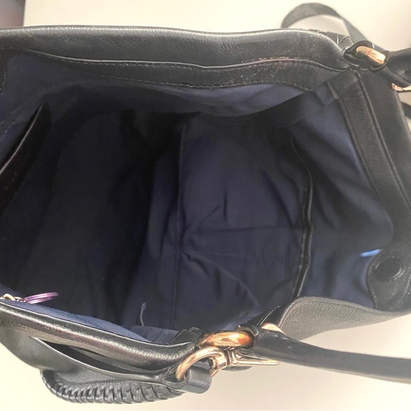 Cole Haan black leather double strap shoulder bag - Picture 7 of 10